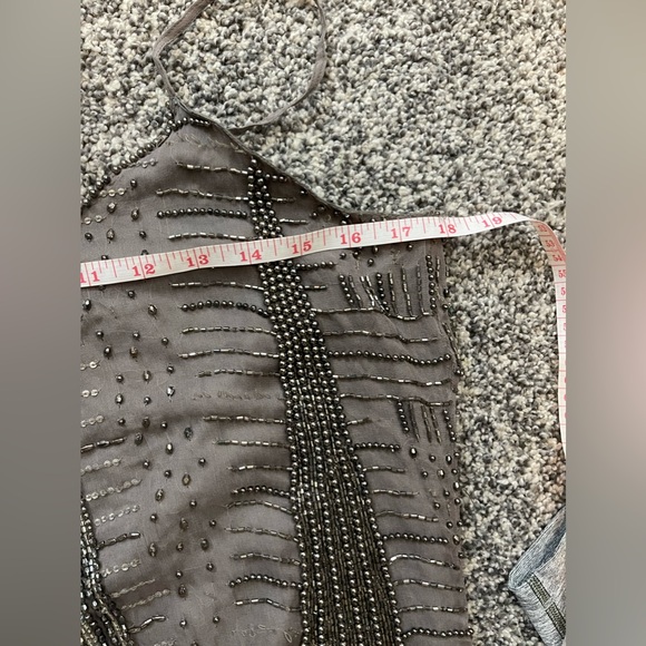 NWT Rebecca Taylor 20s 100%  Silk Beaded Slip Mini A Line Dress size 8 Flapper - Picture 9 of 9